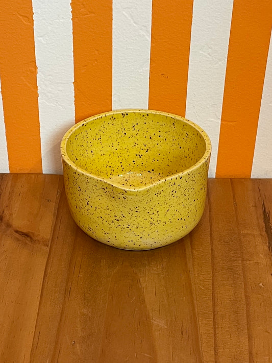 Art Schoool Dropout Matcha Bowl | Yellow Speckle