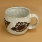 Katie Francis Pinch Flower Mug | White