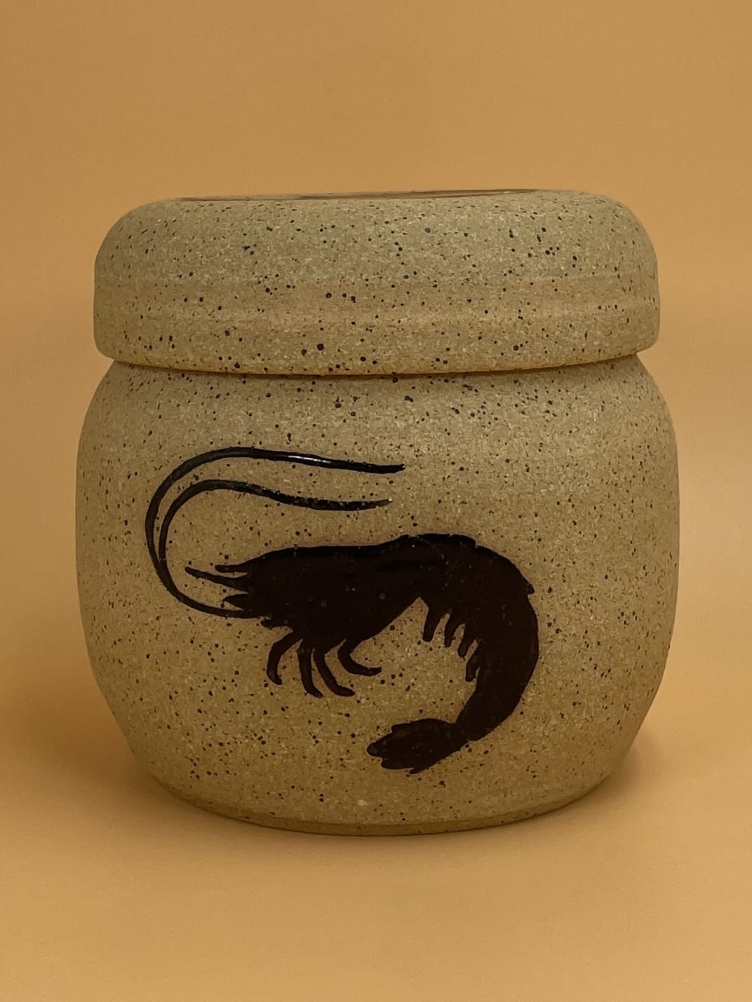 Black Slip Babes Shrimp Jar with Lid