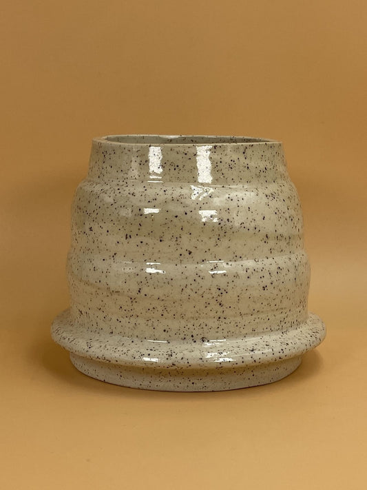 Wavy Fingers Speckled Bubble Vase