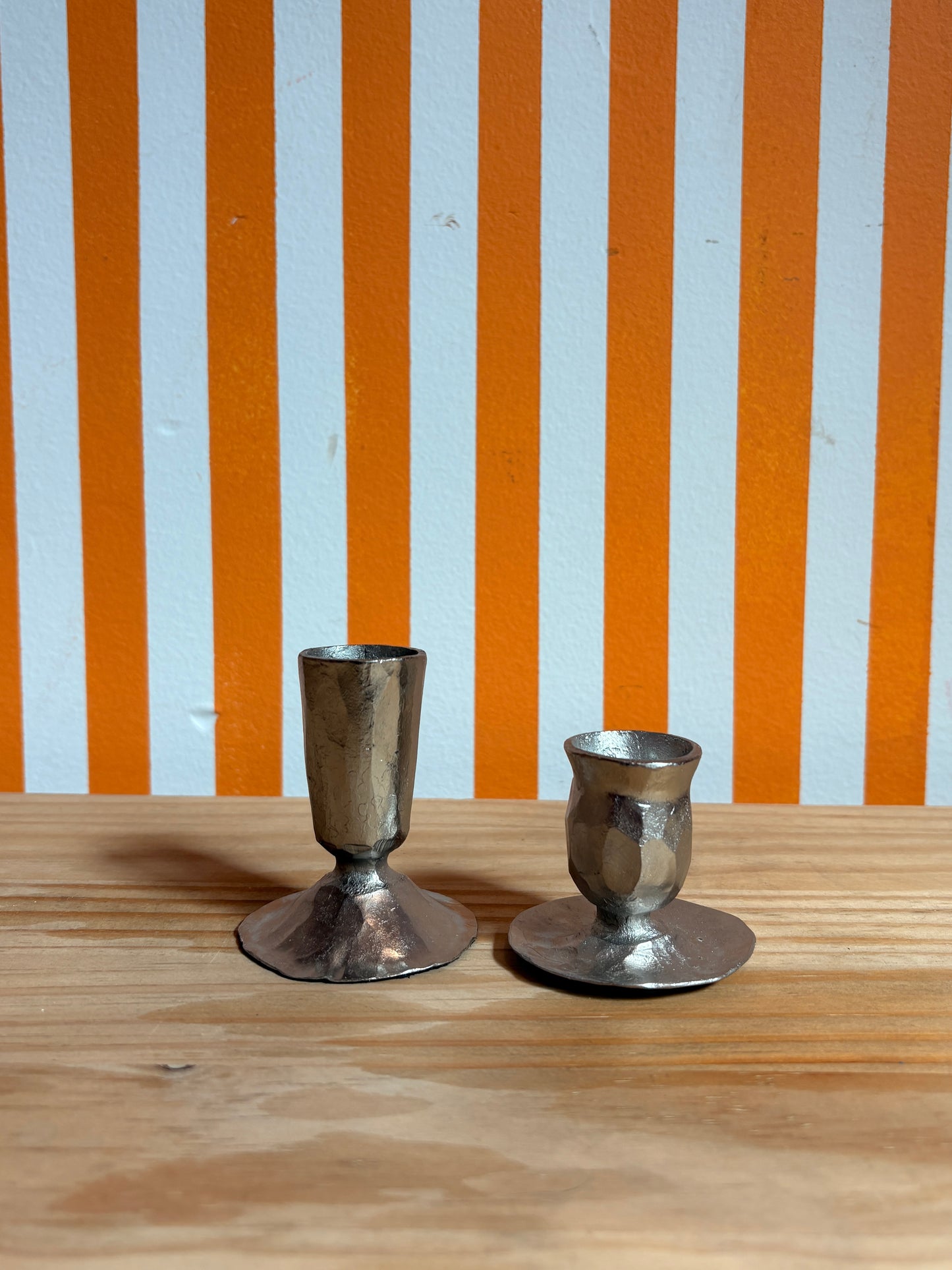 Nickle Candlestick Holder