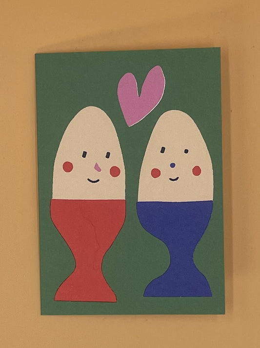 Eggs Greetings Card by Sue Doeksen