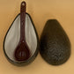 Vintage Avocado Dish + Spoon