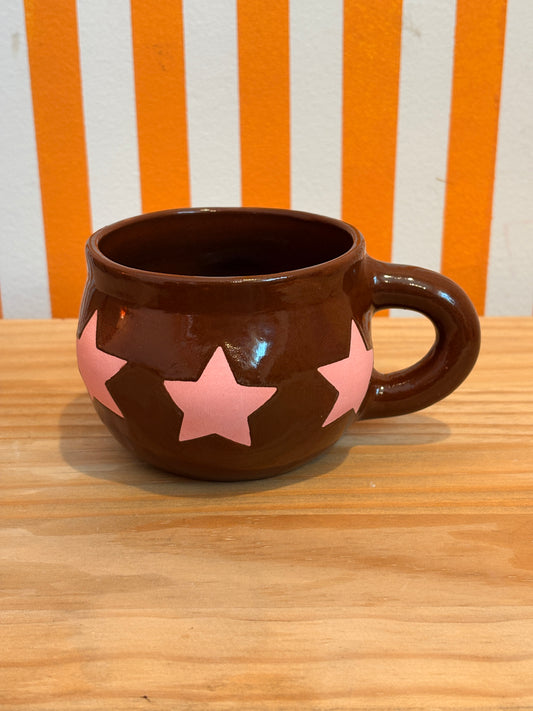 Mellow Ceramics Bump Mug | Brown + Pink