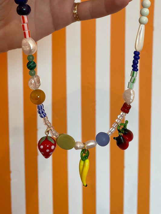 Resinuendo Beaded Necklace | Fruit Salad