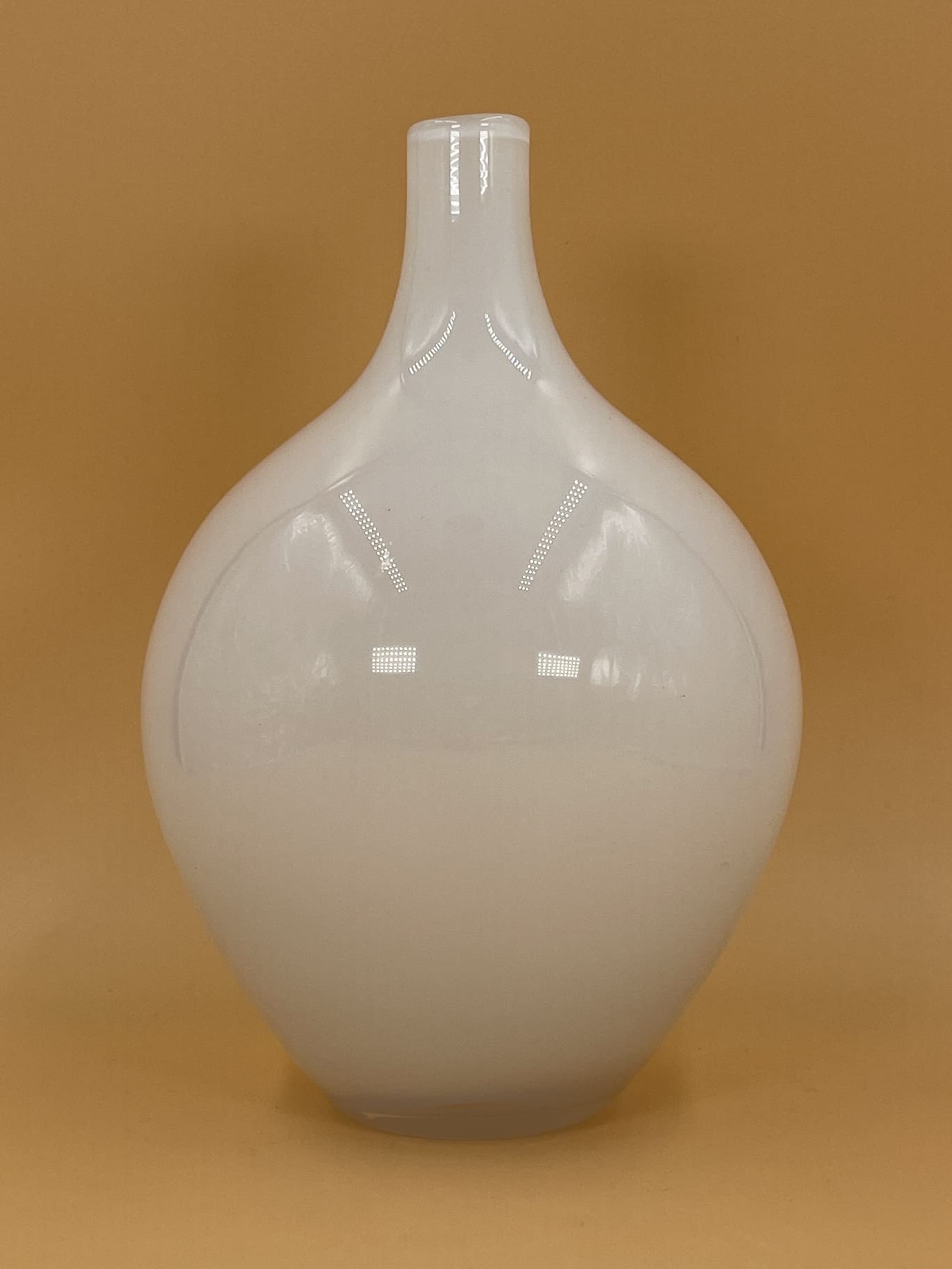 White Glass Bubble Vase