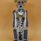 Blue and White Floral Monkey Ceramic Candle Holder