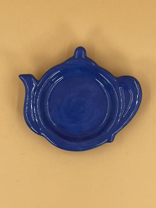 Blue Teapot Dish / Teabag Rest
