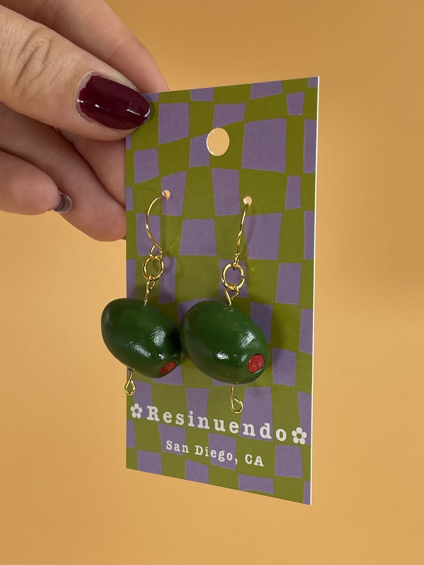 Resinuendo Earring Pair | Olives