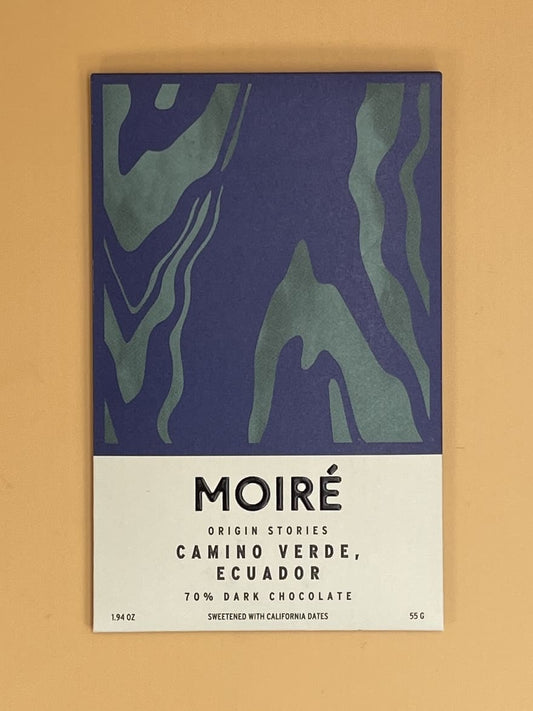 MOIRÉ Chocolate Bar | Camino Verde, Ecuador 70% Dark Chocolate