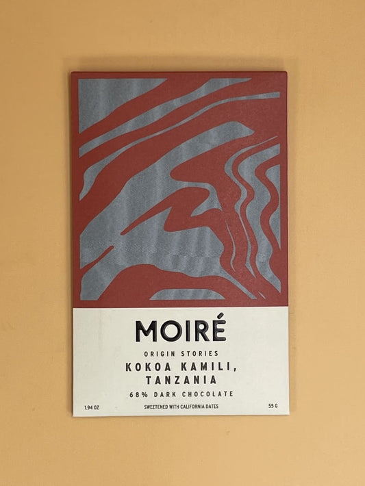 MOIRÉ Chocolate Bar | Kokoa Kamili, Tanzania 68% Dark Chocolate