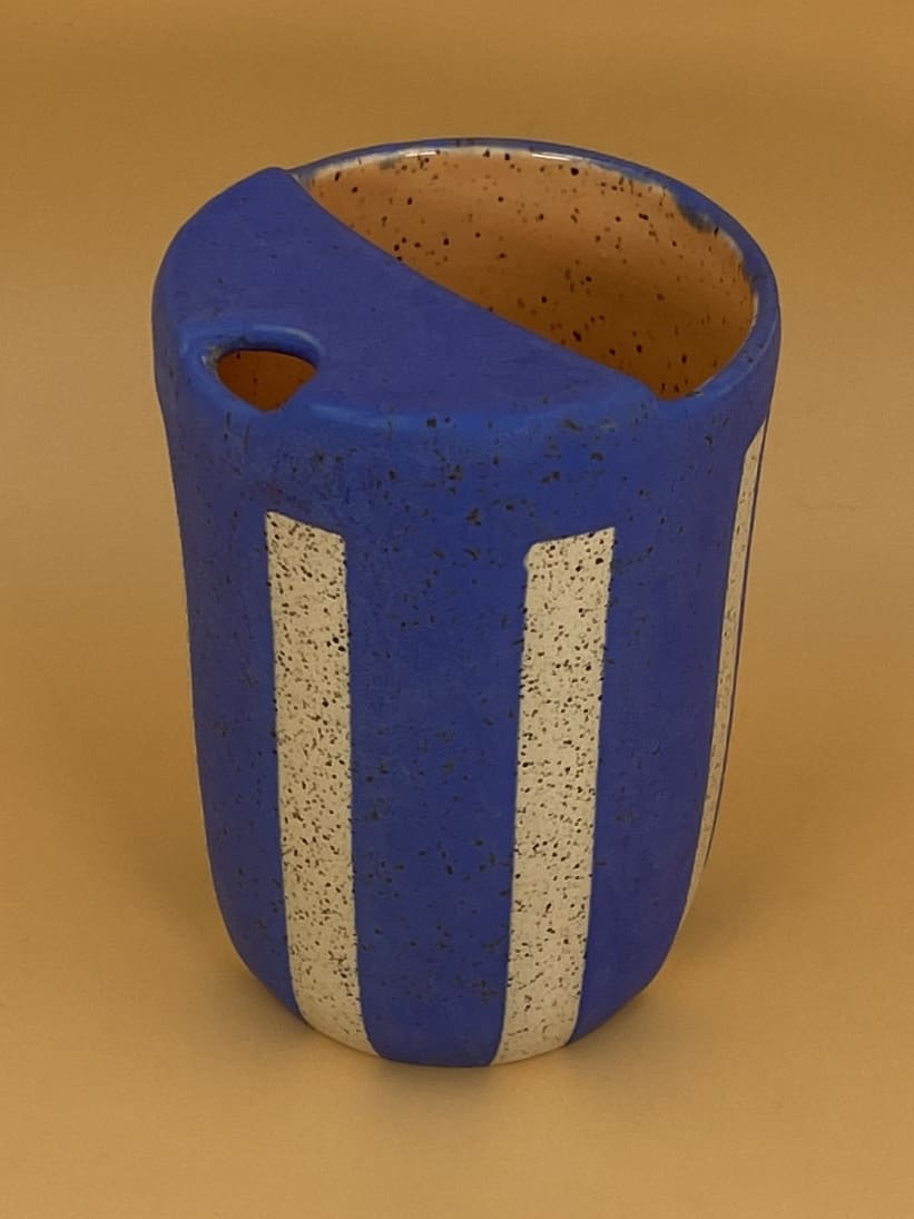 Mellow Ceramics To-Go Cup | Blue Stripe