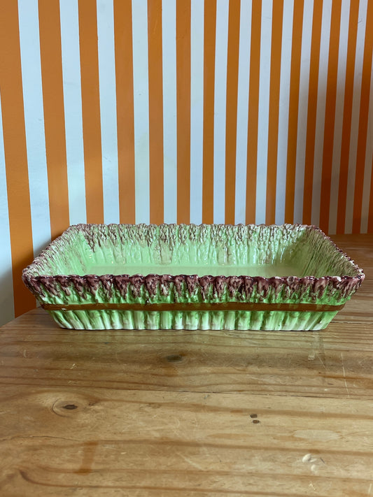 Vintage Shafford Majolica Asparagus Serving Dish