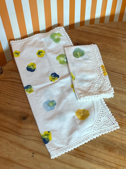 Esra Pansy-Dyed Vintage Cotton Napkins | Set of 2