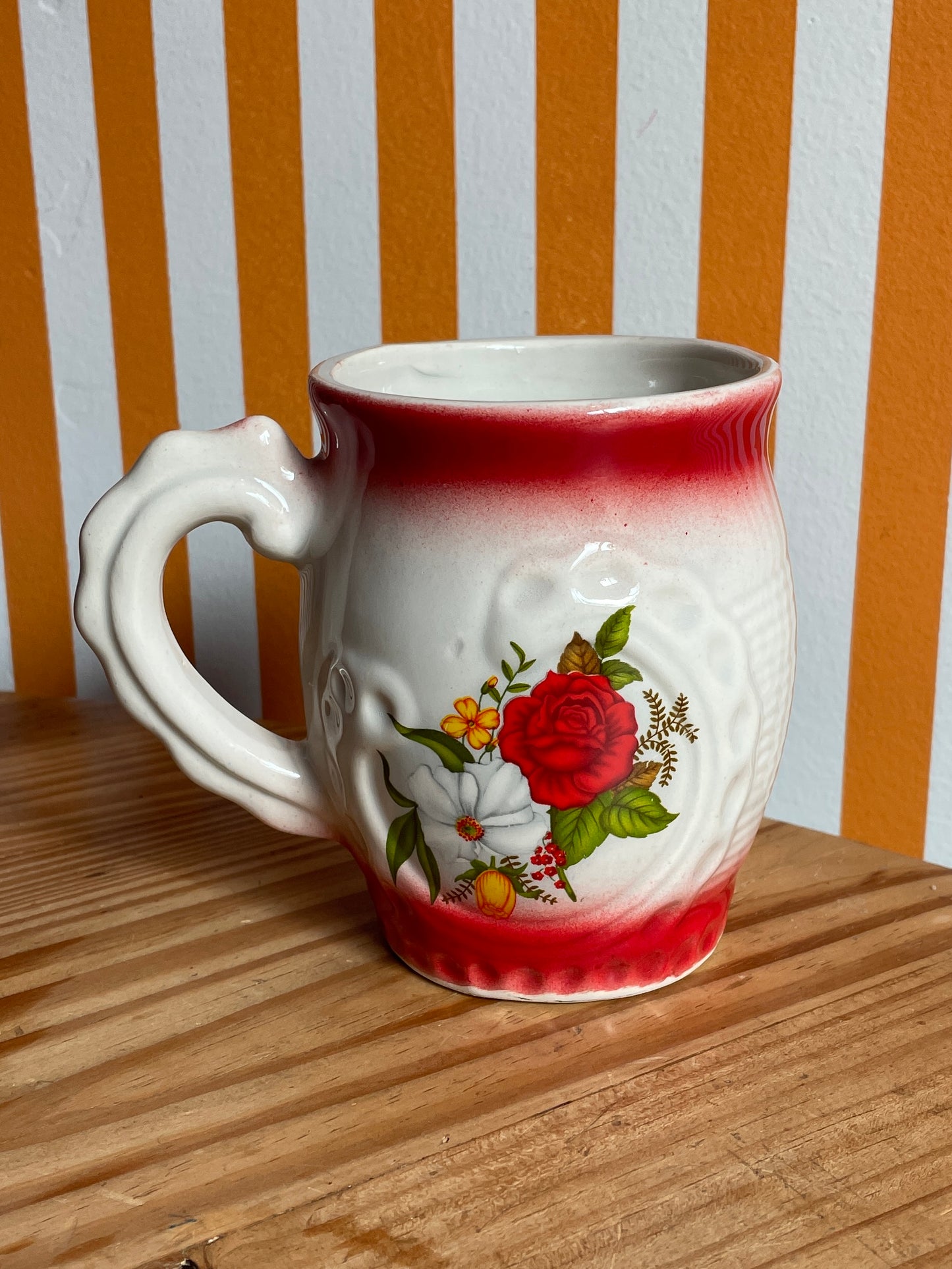 1970s Large Floral Mugs