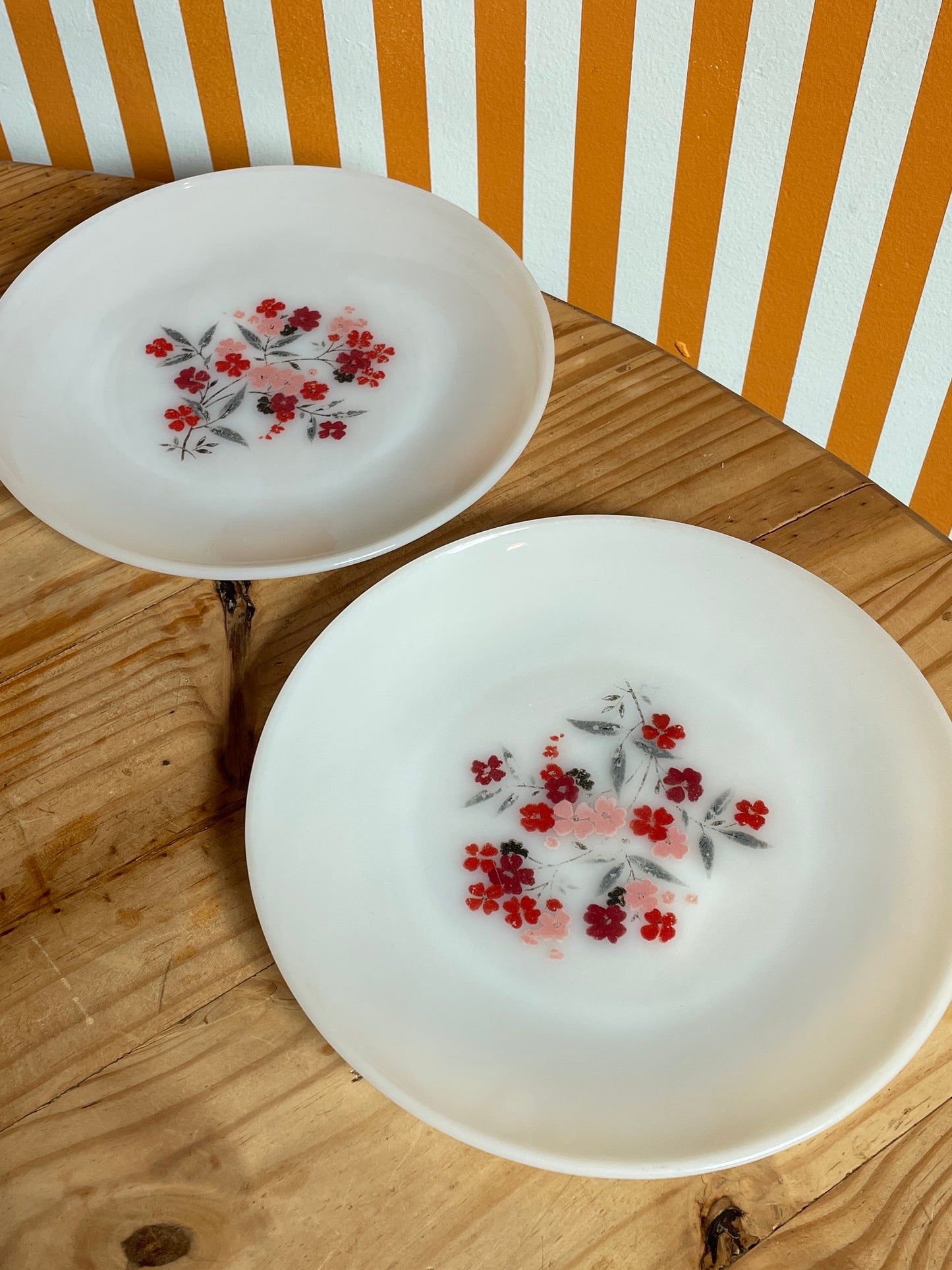 Vintage Fire King Primrose Milk Glass Plates