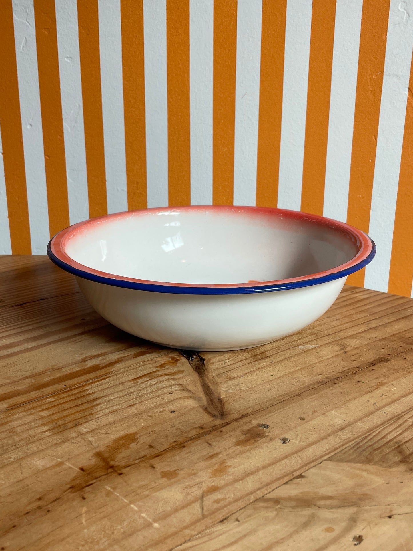 Mid Century Enamelware Rose Bowl