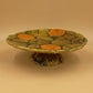 Mid-Century Inarco Ceramic Cake Stand (Orange Spice Pattern)