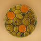 Mid-Century Inarco Ceramic Cake Stand (Orange Spice Pattern)