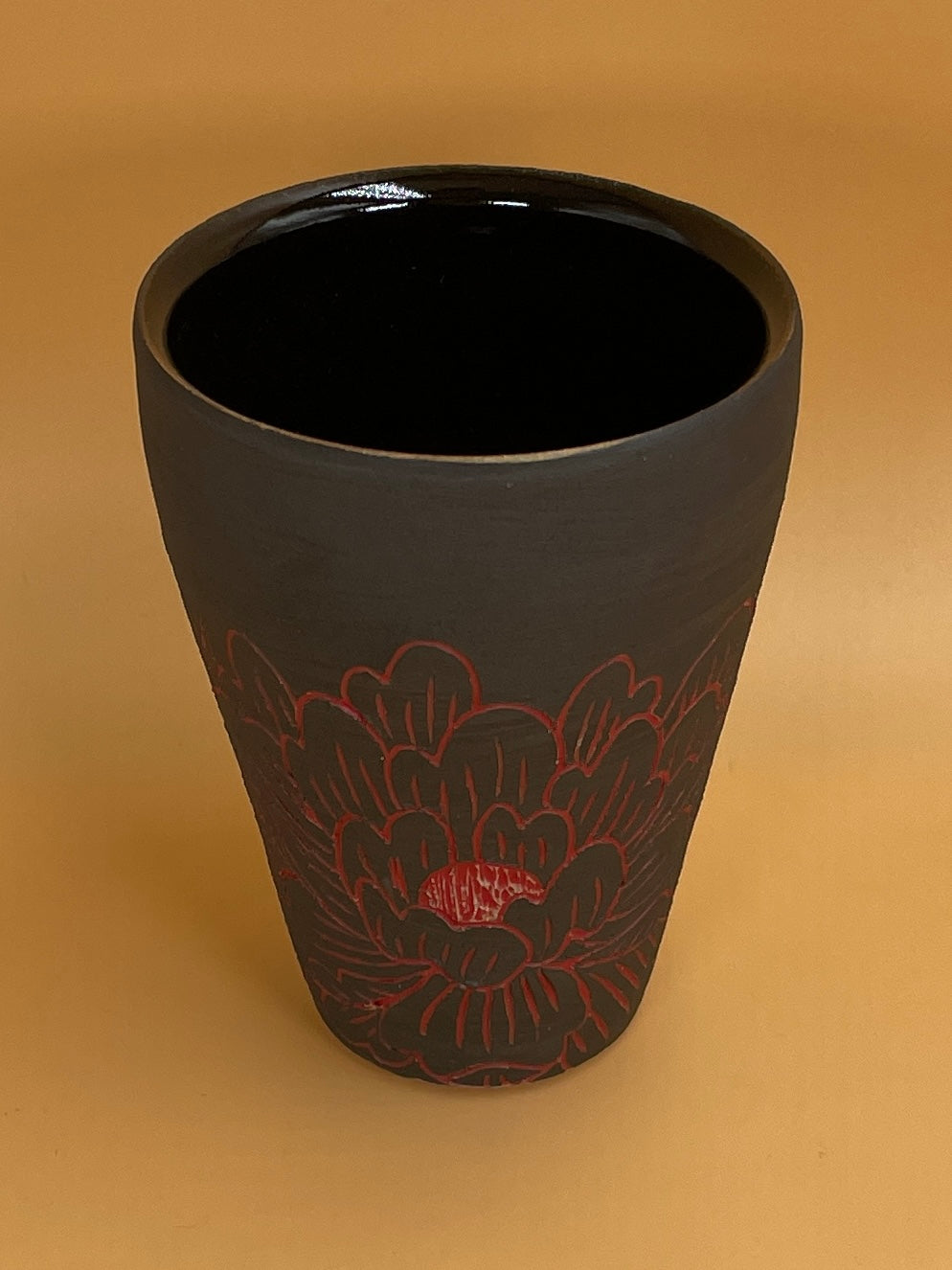 Katie Francis Carved Flower Tumbler | Red
