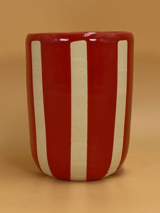 Mellow Ceramics Striped Cup | Red