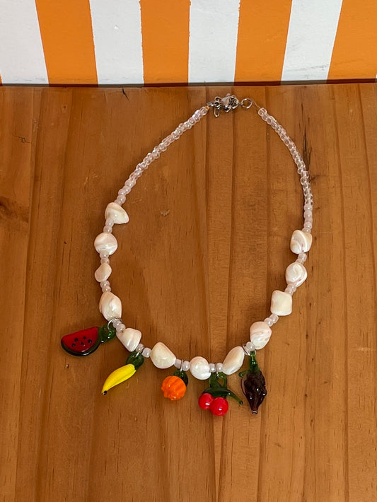 Resinuendo Pearl + Veggies Necklace