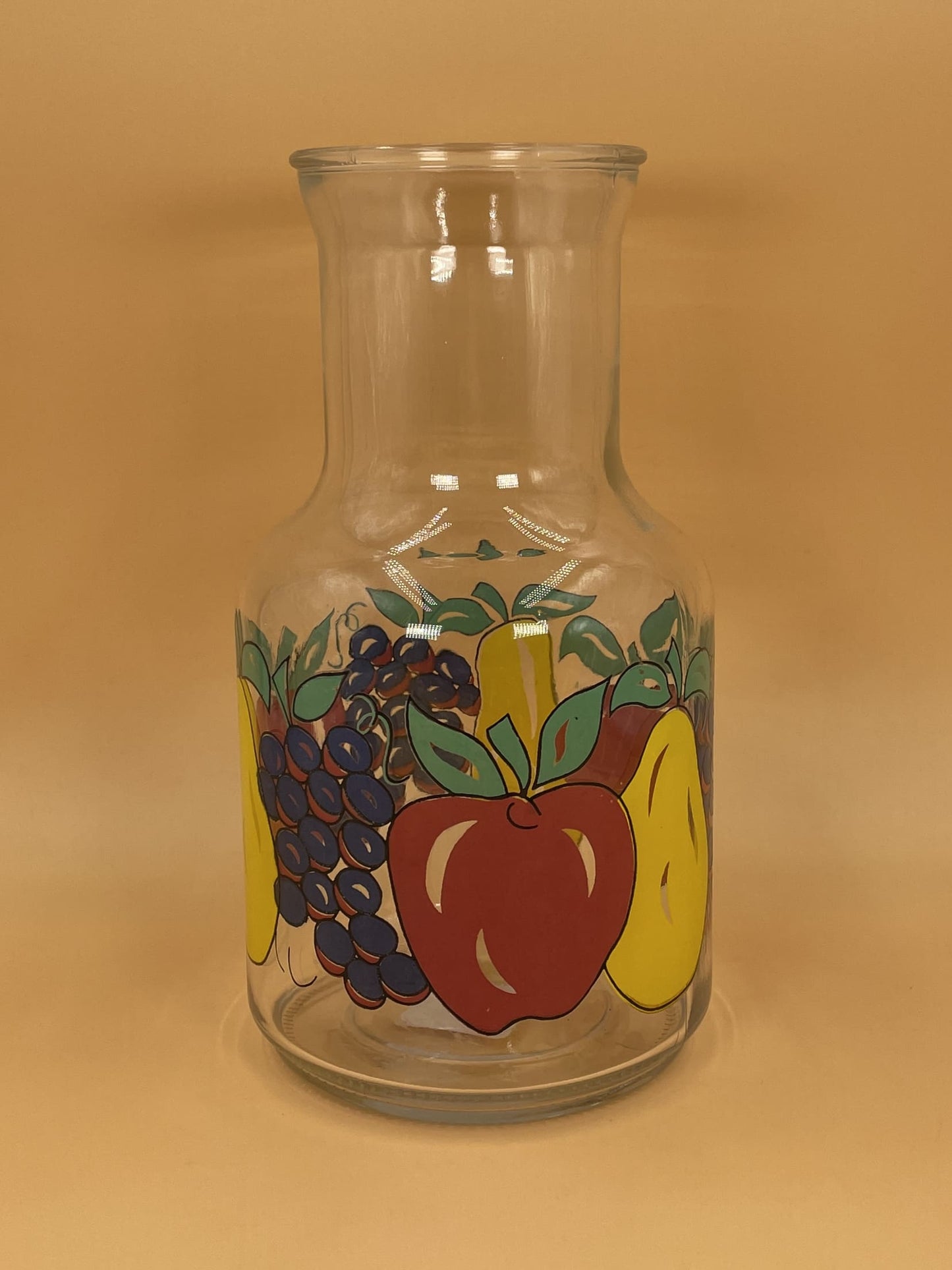 Vintage Glass Carafe (Fruit Pattern)