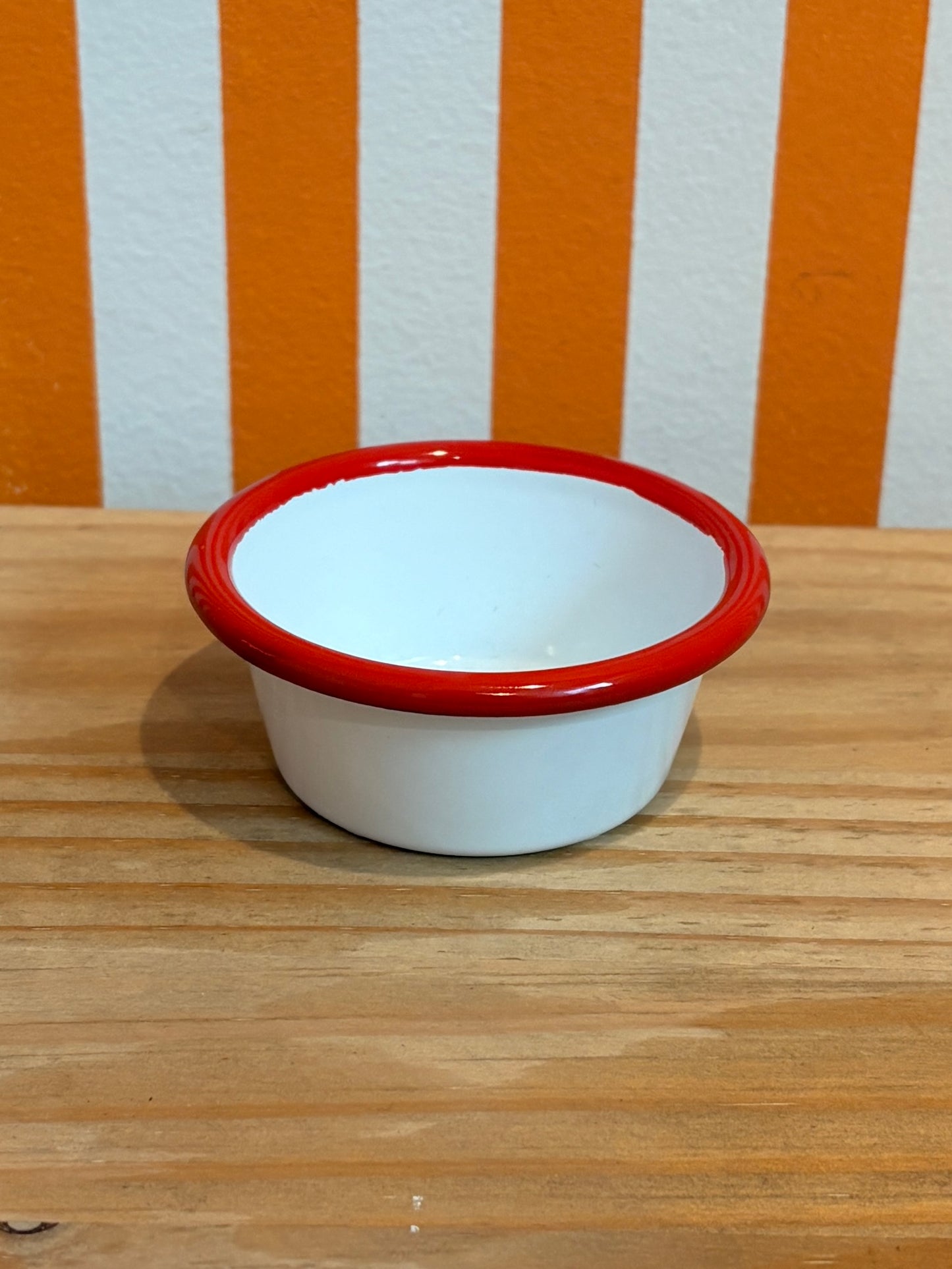 Enamelware Ramekin | Red Rim