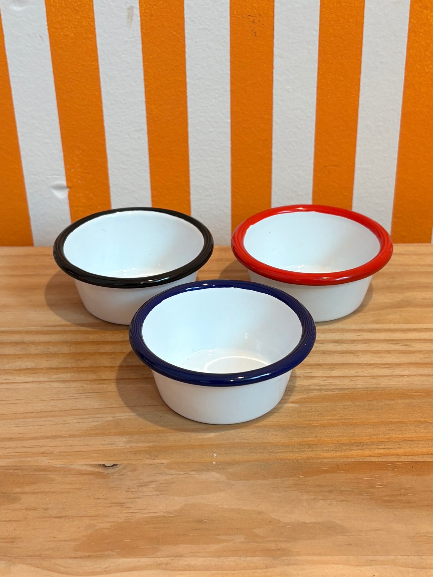 Enamelware Ramekin | Blue Rim