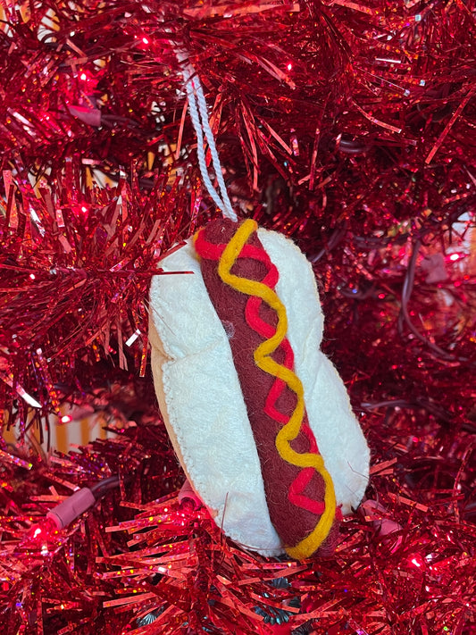 Felt Ornament | Hot Dog