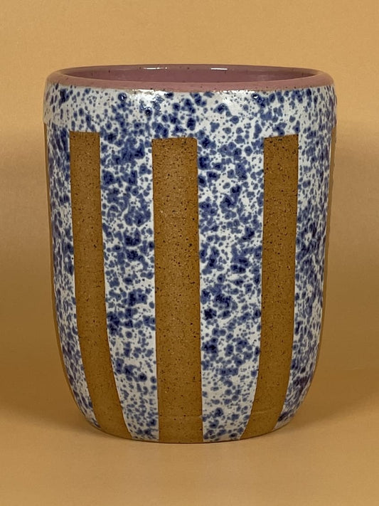 Mellow Ceramics Cup | Blue Speckle Stripes