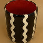 Mellow Ceramics Cup | Black / Red Wiggle