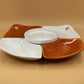 Vintage White & Orange Serving Set