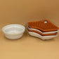 Vintage White & Orange Serving Set