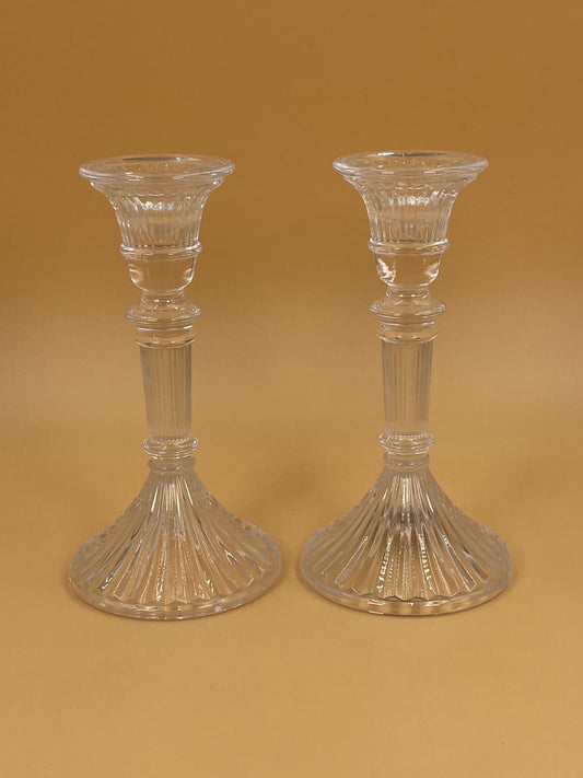 Glass Candle Holders | Set of 2