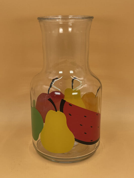 Colorful Fruits Glass Pitcher