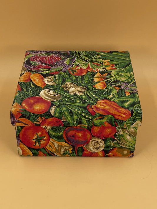 Fabric Veggie Recipe Box