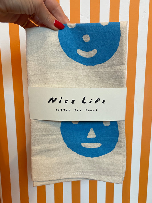 Nice Life Tea Towel | Big Smiley