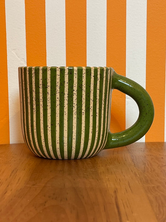 Mellow Ceramics Mug | Green Thin Stripe