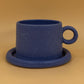 Lo-Fi Potter Coffee Cup & Saucer | Blue