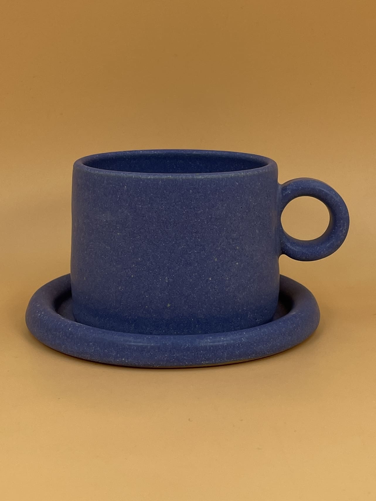 Lo-Fi Potter Coffee Cup & Saucer | Blue