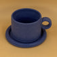 Lo-Fi Potter Coffee Cup & Saucer | Blue