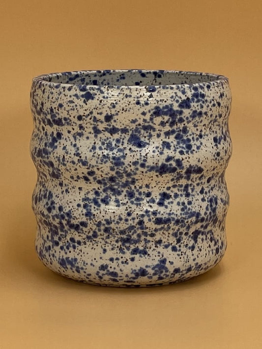 Art Schoool Dropout Curvy Blue Speckled Mug