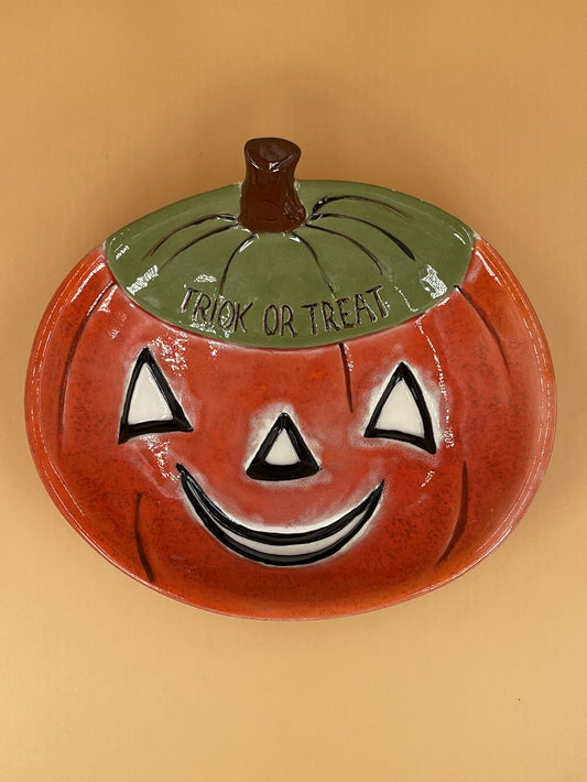 1960s Ceramic Halloween Pumpkin Bowl