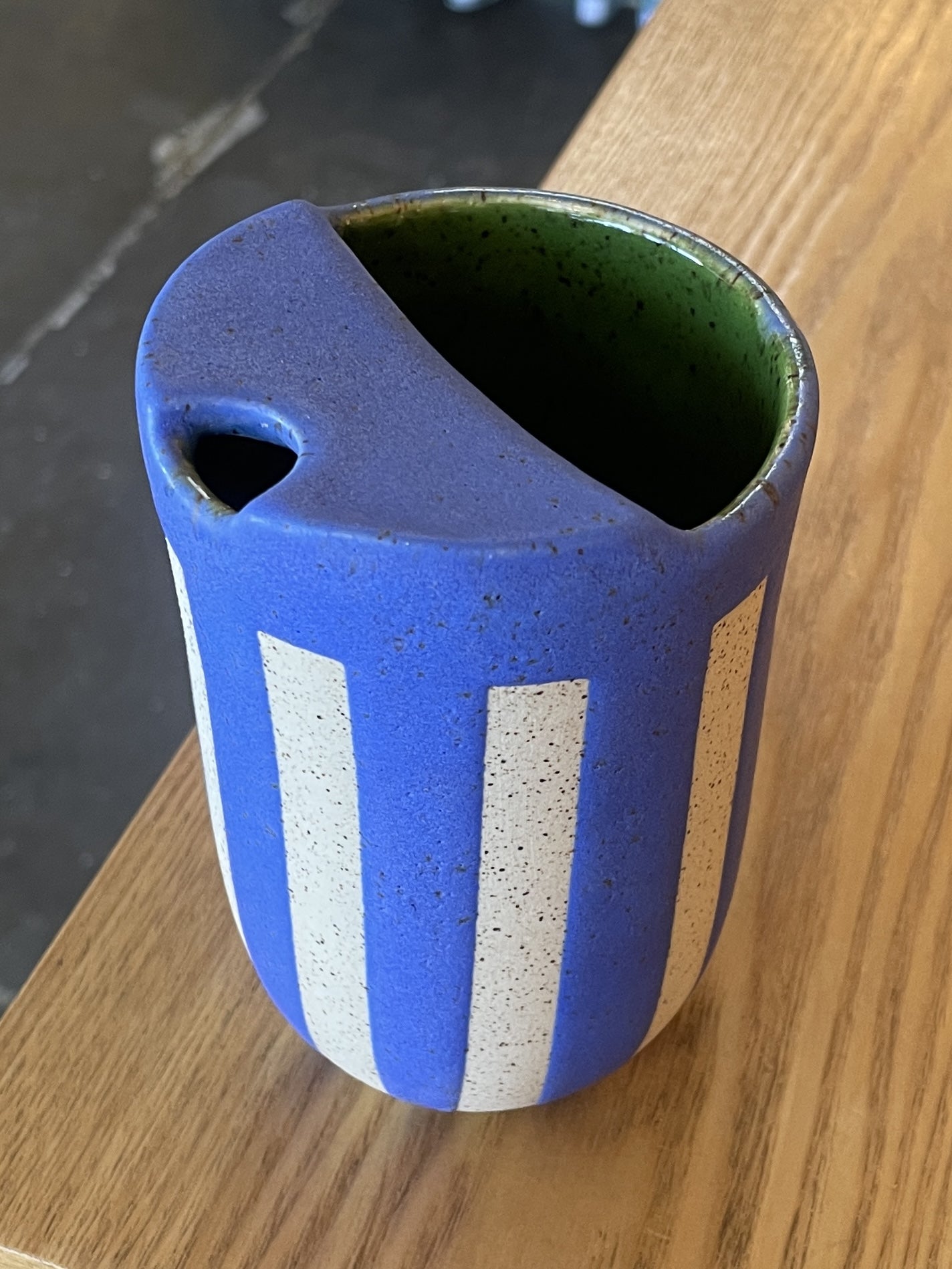 Mellow Ceramics To-Go Cup | Blue Stripe