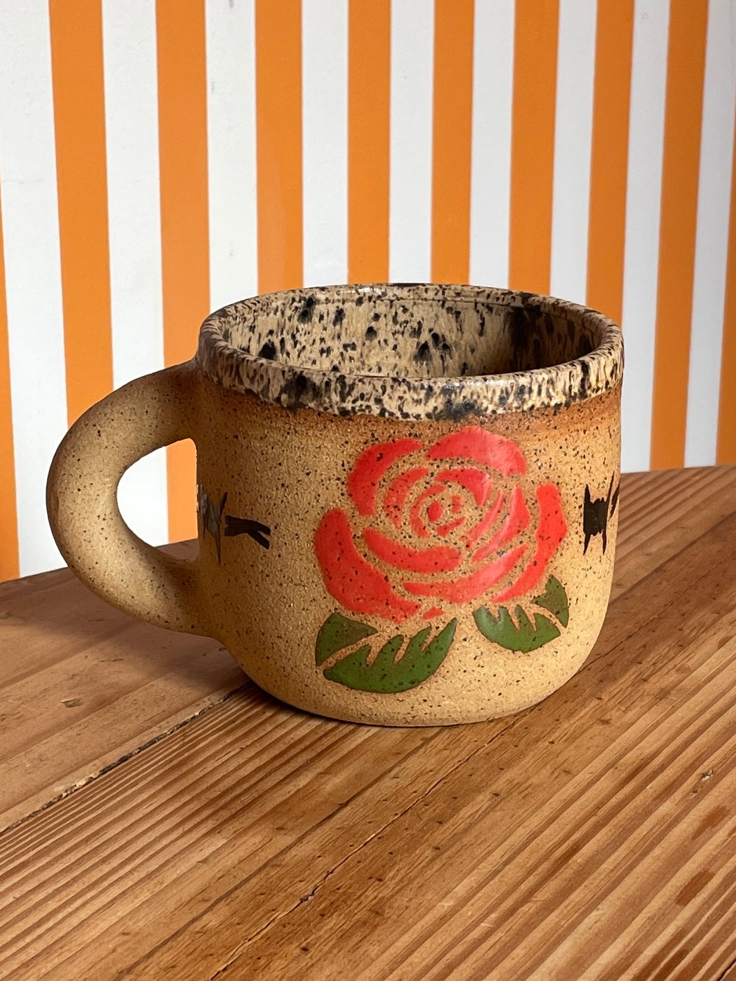 Mellow Ceramics Mug | Barbed Wire + Rose