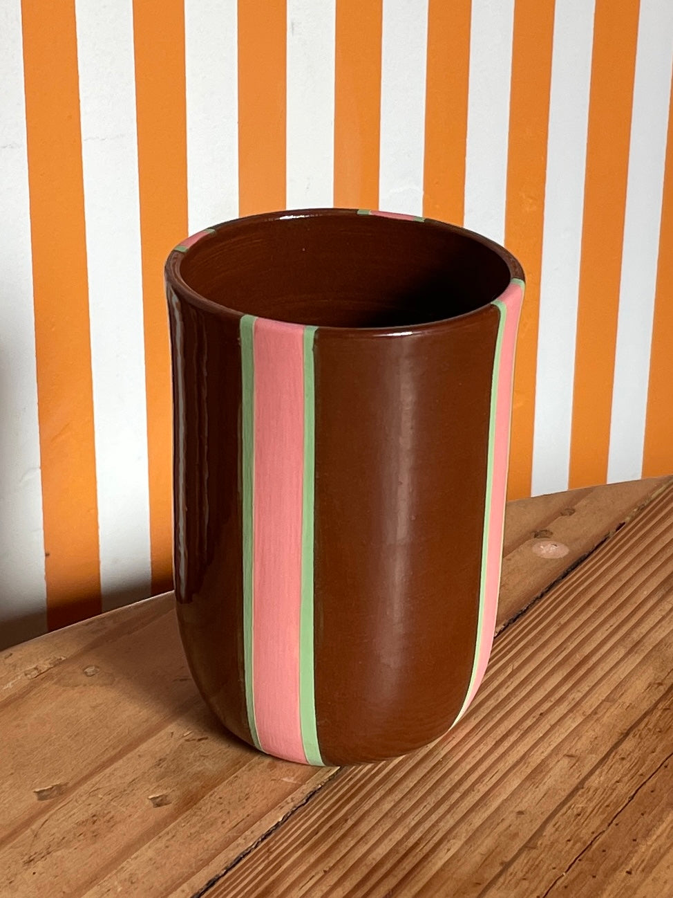 Mellow Ceramics Cup | Brown + Pink