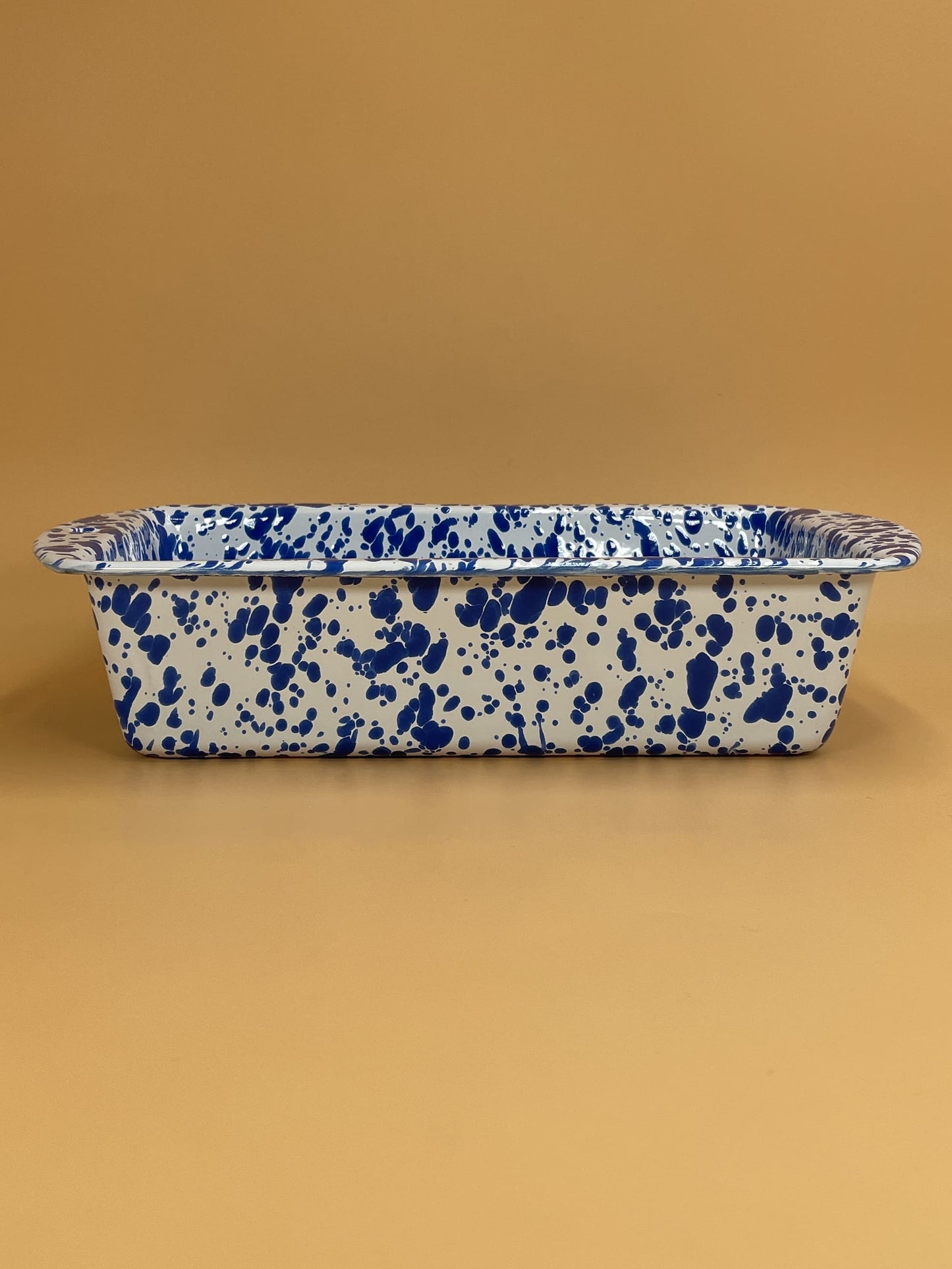 Enamelware Loaf Pan | Blue Splatter