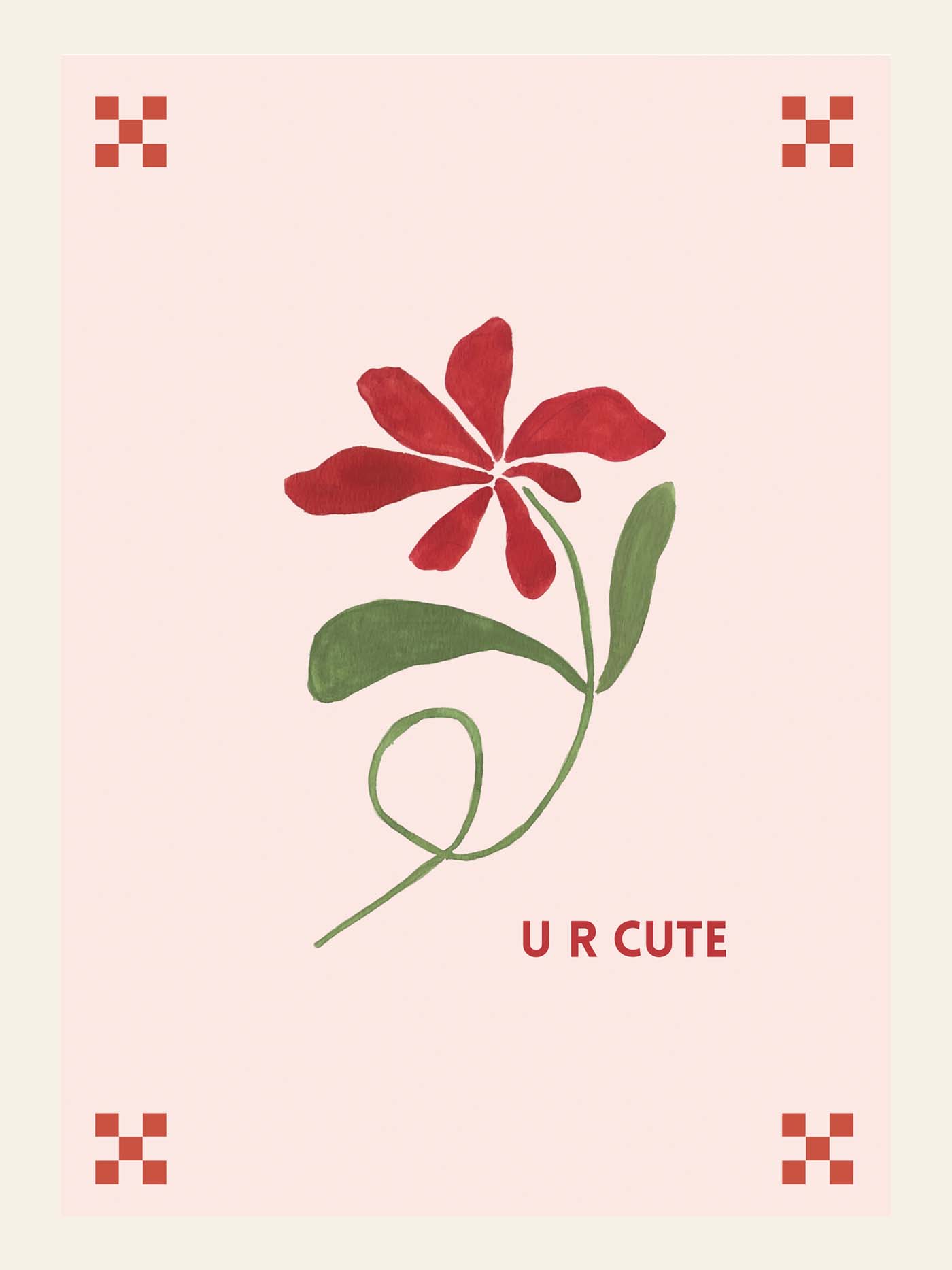 Best Bud's U R CUTE Greeting Card